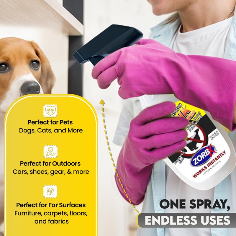 ZORBX Unscented Skunk Odor Remover Spray 24 FL Oz â€“ Fast Acting Skunk Smell Removal - Extra Strength Pet Skunk Odor Remover for Dogs, House, Car, Clothes & Furniture - Image 2
